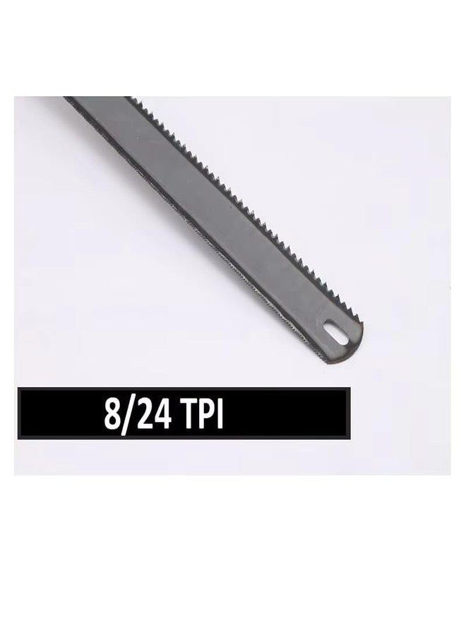 USTAD Double side Hacksaw Blades Size- 300 x 25 mm (12 X 1 inch) Durable, Precise, Long-Lasting For Clean Cuts In Metal, Wood, PVC Plastic and more, 8TPI for Wood and 24TPI for Metal, PVC etc - Image 3